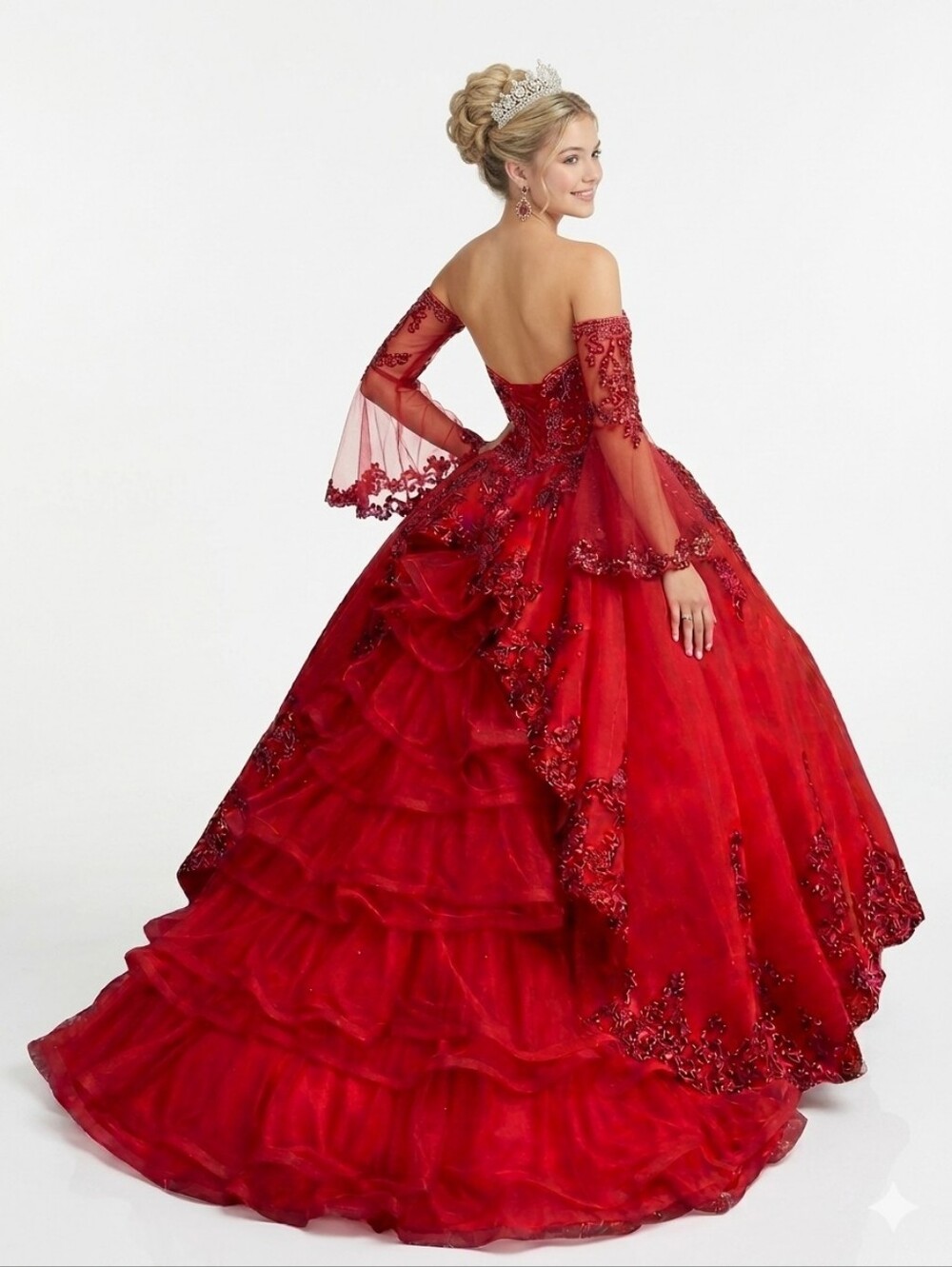 Vizcaya by Morilee Lace Quince Dress 89255 Size 6, Sealed in Bag, Fast Ship, Red